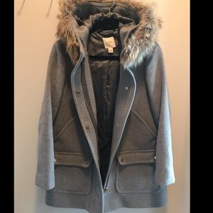J crew grey coat